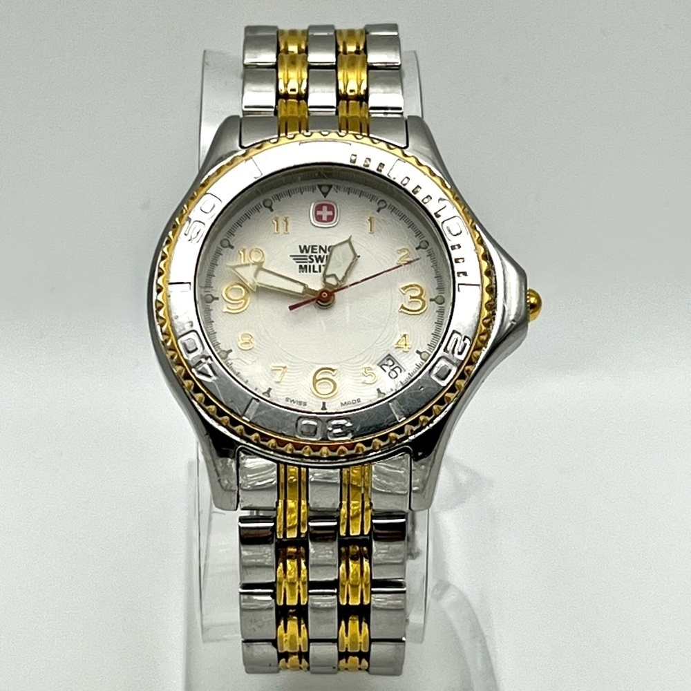 Wenger Swiss Military Round Gold and Silver Unisex Watch Working